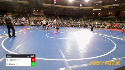 91 lbs Consi Of 8 #2 - Jaylyn Lazzerini, Team Tulsa Wrestling Club vs Mackinzie Brewer, Eierman Elite