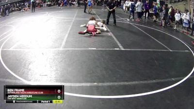 102 lbs Champ. Round 1 - Ben Frame, Sutherland Youth Wrestling Club vs Jayden Heedum, The Best Wrestler