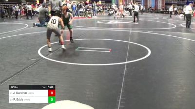 90 lbs Consi Of 16 #1 - Jacob Gardner, Hughesville vs Parker Eddy, Waynesburg