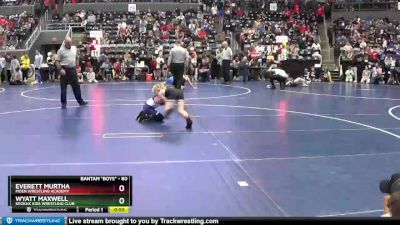 80 lbs Quarterfinal - Everett Murtha, Moen Wrestling Academy vs Wyatt Maxwell, Keokuk Kids Wrestling Club