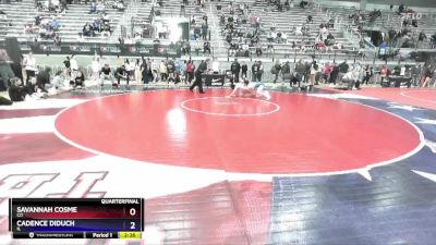 62 lbs Quarterfinal - SaVannah Cosme, CO vs Cadence Diduch, IL