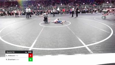 53 lbs Round Of 16 - Clayton Aleksick, Hannibal Youth Wrestling vs Knox Branham, Unaffiliated