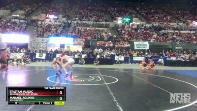 AA - 103 lbs 1st Place Match - Tristan Vladic, Billings Senior High School vs Makael Aguayo, Billings West