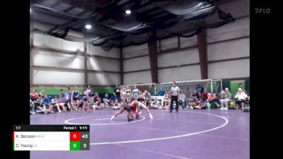 117 lbs Quarterfinals (8 Team) - Cori Young, Ohio Blue vs Kailey Benson, Missouri BattleGear Purple