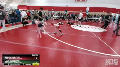 38-43 lbs Round 3 - Ranen Marcum, Eaton Reds Wrestling Club vs Liam Engelman, Platte Valley Jr Wrestling