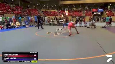 152 lbs Quarterfinal - Diego Barron, TX vs Lane Snyder, MO