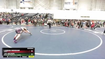 88 lbs Semifinal - Landon Mersdorf, NWAA vs Leo DelPapa, Black Belt Wrestling Academy