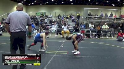 92 lbs Round 1 - Noah Vaughn, VA Slaughterhouse vs Jonathan Nordyke Jr., Region Wrestling Academy