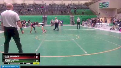 100 lbs Placement Matches (8 Team) - Gabby Carnes, Carrollton vs Flor Arrazate, Jordan