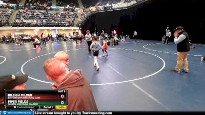 71 lbs Round 1 - Rileigh Milder, Eastern Iowa Wrestling Club vs Piper Fields, Pack732 Wrestling Academy