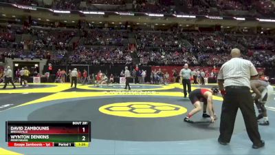 D1-150 lbs Champ. Round 1 - Wynton Denkins, Perrysburg vs David Zambounis, Brecksville