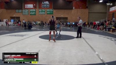 125 lbs Champ. Round 1 - Danny Arellano, Sierra College vs Cameron Fernando, Moorpark College