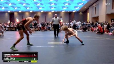 130 lbs Cons. Round 2 - Izayah Richards, Alpha Elite vs Riley Dilka, Missouri Outlaws