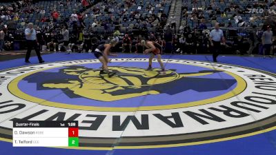 106 lbs Quarterfinal - Drew Dawson, Roseburg vs Tanner Telford, Corner Canyon