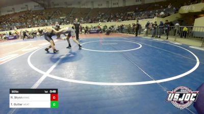 90 lbs Consi Of 4 - Romeo Wynn, El Reno Wrestling Club vs Troy Butler, Weatherford Youth Wrestling