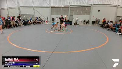 138 lbs Quarters & 1st Wb (16 Team) - Isabella Dias, Pennsylvania Red vs Ana Vilar, Florida