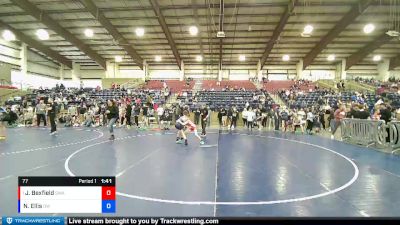 77 lbs Round 2 - Jonathan Bexfield, Sanderson Wrestling Academy vs Nathan Ellis, Olympus Wrestling