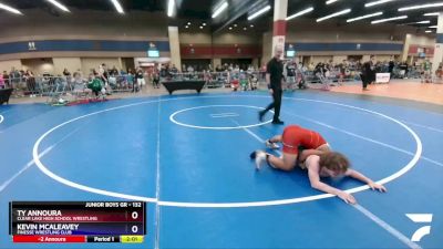 132 lbs Quarterfinal - Ty Annoura, Clear Lake High School Wrestling vs Kevin McAleavey, Finesse Wrestling Club