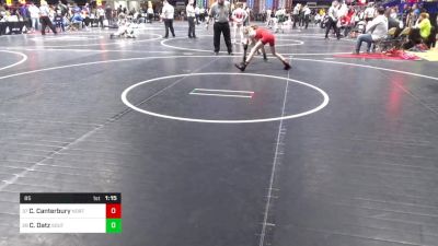 85 lbs Round Of 64 - Creu Canterbury, Northern York vs Carter Datz, Southmoreland