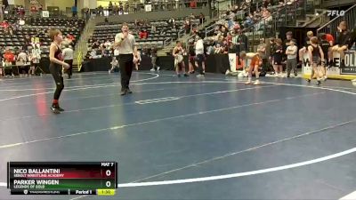 75 lbs 3rd Place Match - Nico Ballantini, Sebolt Wrestling Academy vs Parker Wingen, Legends Of Gold