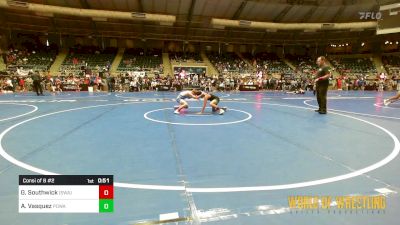 88 lbs Consi Of 8 #2 - Gage Southwick, Sanderson Wrestling Academy vs Abel Vasquez, Poway Elite