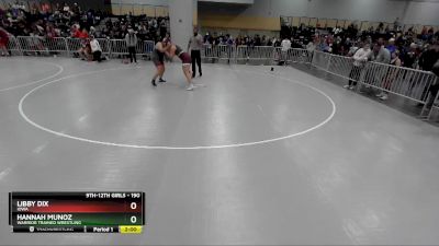 190 lbs Quarterfinal - Hannah Munoz, Warrior Trained Wrestling vs Libby Dix, Iowa