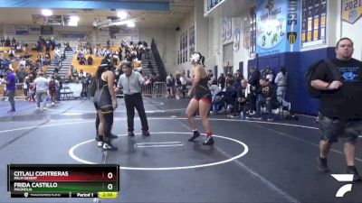 170 lbs Quarterfinal - Citlali Contreras, Palm Desert vs Frida Castillo, Magnolia