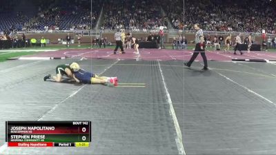 D4-106 lbs Quarterfinal - Joseph Napolitano, Roscommon HS vs Stephen Priese, Hesperia Community HS