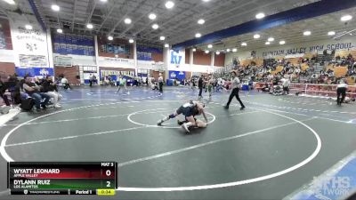 120 lbs Cons. Round 4 - Dylann Ruiz, Los Alamitos vs Wyatt Leonard, Apple Valley