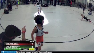 3 lbs Quarterfinal - Cruz Martinez, MWC Wrestling Academy vs Kurt Eisenhauer, Tri-County Northeast