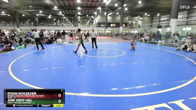 120 lbs Round 3 (4 Team) - Ethan Schleicher, NORTH CAROLINA WRESTLING FACTORY - BLUE vs Amir Wray-Hill, HEAVY HITTING HAMMERS