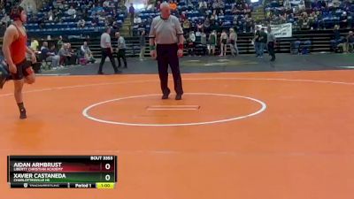 3 - 157 lbs Cons. Semi - Aidan Armbrust, Liberty Christian Academy vs Xavier Castaneda, Charlottesville HS