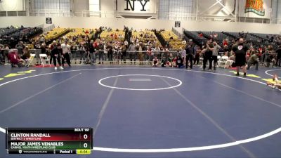 99 lbs Champ. Round 2 - Major James Venables, Carmel Youth Wrestling Club vs Clinton Randall, District 3 Wrestling