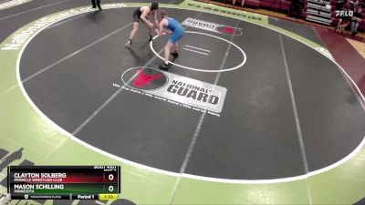 160 lbs Cons. Round 2 - Clayton Solberg, Pinnacle Wrestling Club vs Mason Schilling, Minnesota