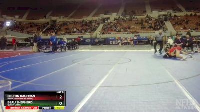 D1-157 lbs Quarterfinal - Beau Shepherd, Queen Creek vs Delton Kaufman, Mountain View Hs (Mesa)