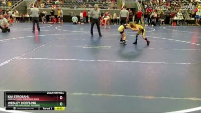 50 lbs Quarterfinal - Kai Strosahl, High Altitude Wrestling Club vs Wesley Hoefling, Siouxland Wrestling Academy