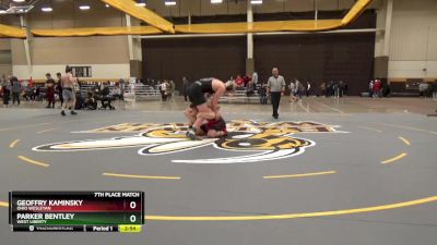 197 lbs 7th Place Match - Parker Bentley, West Liberty vs Geoffry Kaminsky, Ohio Wesleyan