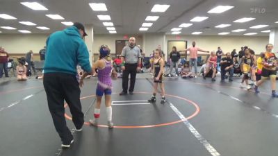 60 lbs Rr Rnd 3 - Easton Driscoll, Valkyrie Girls WC Blue vs Aleyah Grazier, Phoenix Girls Red