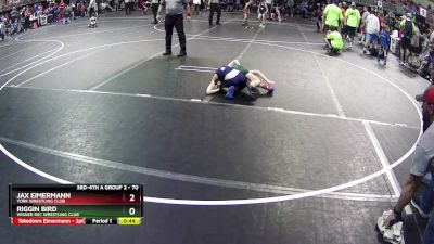 70 lbs Cons. Round 1 - Riggin Bird, Wisner Rec Wrestling Club vs Jax Eimermann, York Wrestling Club