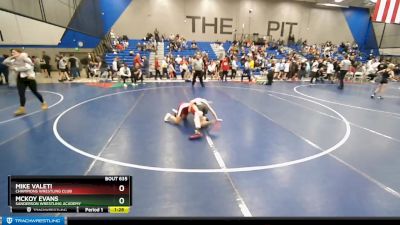 96 lbs Semifinal - Mckoy Evans, Sanderson Wrestling Academy vs Mike Valeti, Champions Wrestling Club