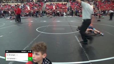 68 lbs Quarterfinal - Bennett Scheier, Lawrence Elite vs Colton Strange, Greater Heights Wrestling