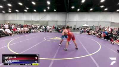 285 lbs Quarterfinals (8 Team) - Mac Muller, Iowa vs Clayton Frehn, Kansas Red