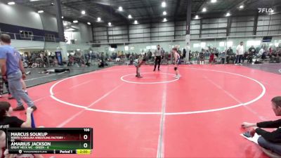 106 lbs Round 4 (6 Team) - Marcus Soukup, NORTH CAROLINA WRESTLING FACTORY vs Amarius Jackson, GREAT NECK WC - GREEN