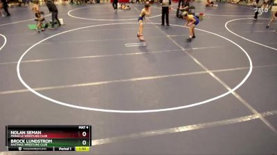 110 lbs Quarterfinal - Nolan Seman, Pinnacle Wrestling Club vs Brock Lundstrom, Hastings Wrestling Club