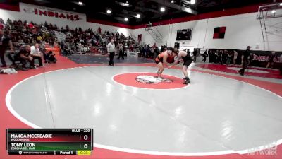 220 lbs Cons. Round 2 - Tony Leon, Corona Del Mar vs Makoa McCreadie, Woodbridge