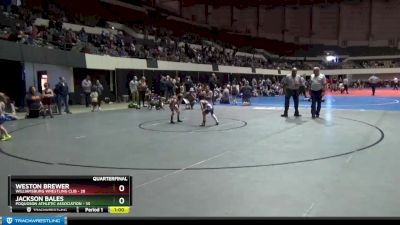 44 lbs Quarterfinal - Weston Brewer, Williamsburg Wrestling Clib vs Jackson Bales, Poquoson Athletic Association