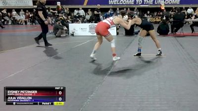 116 lbs Semis & 3rd Wb (16 Team) - Sydney Petzinger, North Central College vs Julia Vidallon, McKendree University