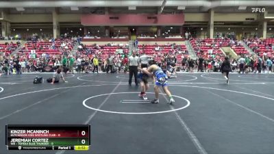 120 lbs Quarterfinal - Kinzer McAninch, Hutchinson Kids Westling Club vs Jeremiah Cortez, WR - Topeka Blue Thunder