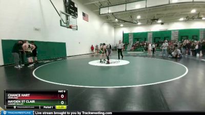 220 lbs Cons. Round 2 - Chance Hart, Worland vs Hayden St Clair, Lander Valley