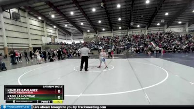 110+ Quarterfinal - Kabella Holyoak, Canyon View Falcons vs Kenzlee Gavilanez, Fremont Wrestling Club